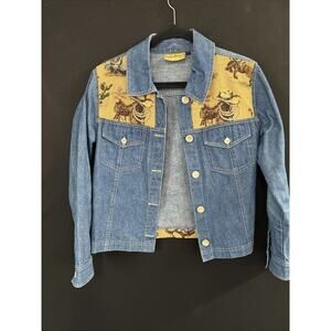Saddle Ridge Women's S Vintage Collection Jean Jacket Patchwork Western Tapestry